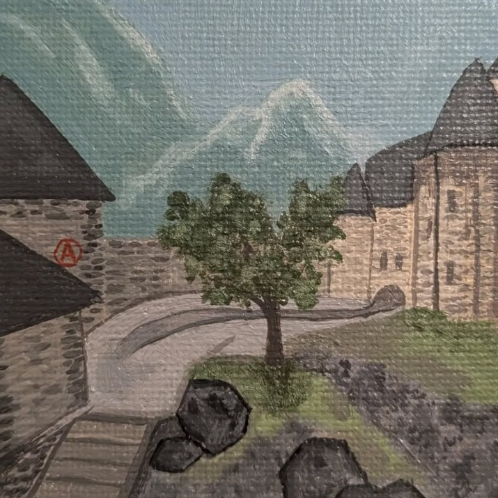 Painting inspired by Counter-Strike Inferno map